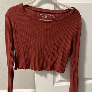 Aeropostale OG tee collection! Large. Burnt orange color. Crop top.